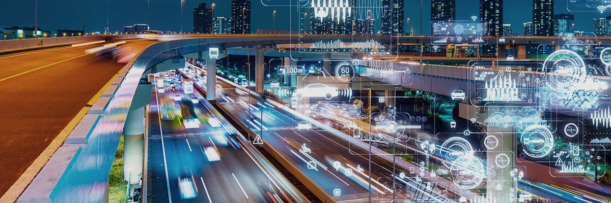 Transportation and technology concept. ITS (Intelligent Transport Systems). Mobility as a service.
